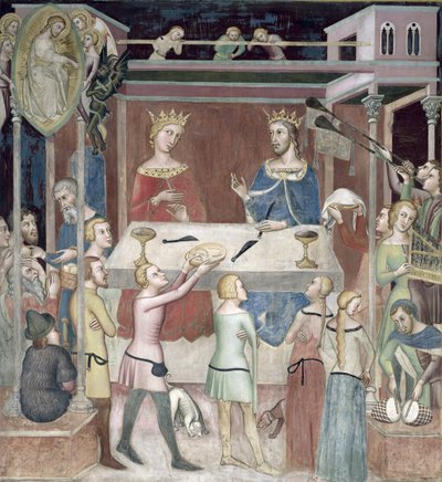 Satan Asking God to Tempt Job by also Manfredi de Battilori Bartolo di Fredi